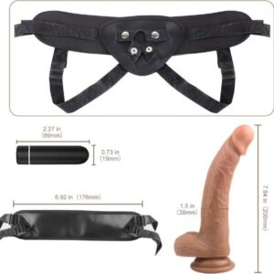 Strap-on Realistic Vibrating Dildo Wearable Harness