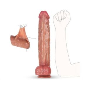 13.5 Inch Realistic Movable Foreskin Dildos