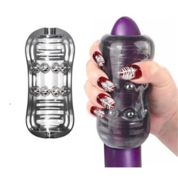 Manual Male Masturbators with 12 Extruded Beads