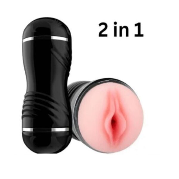 2 in 1 Sex Toy Vibrator Mouth Masturbator Cup
