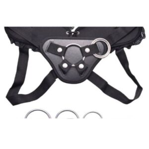 Elegant Lace Ruffle Adjustable Plus Size Strap On Dildo