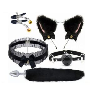 bdsm-bondage-kit-5-pcs-foxtail-anal-plug
