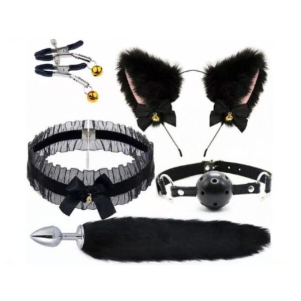 bdsm-bondage-kit-5-pcs-foxtail-anal-plug