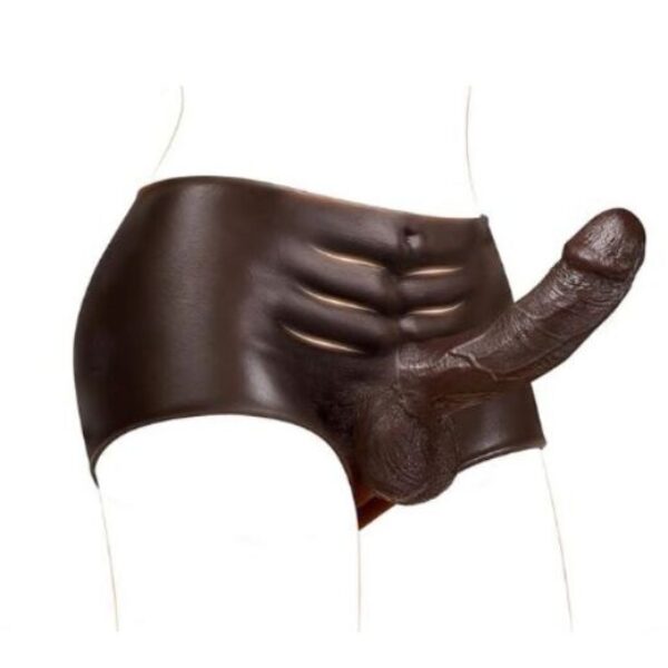 Strap on Harness with 7.3 Huge Solid Black Dildo