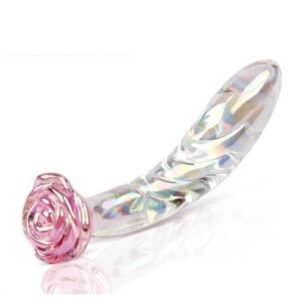 Anal Dildo Glass Rose Sex Toy