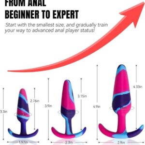 3PCS Silicone Butt Plug Set