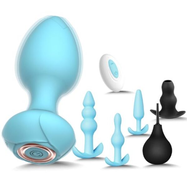 Silicone Vibrating Butt Plug with Remote Control
