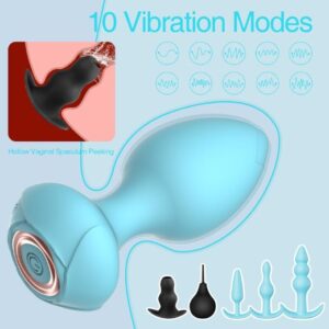 Silicone Vibrating Butt Plug with Remote Control