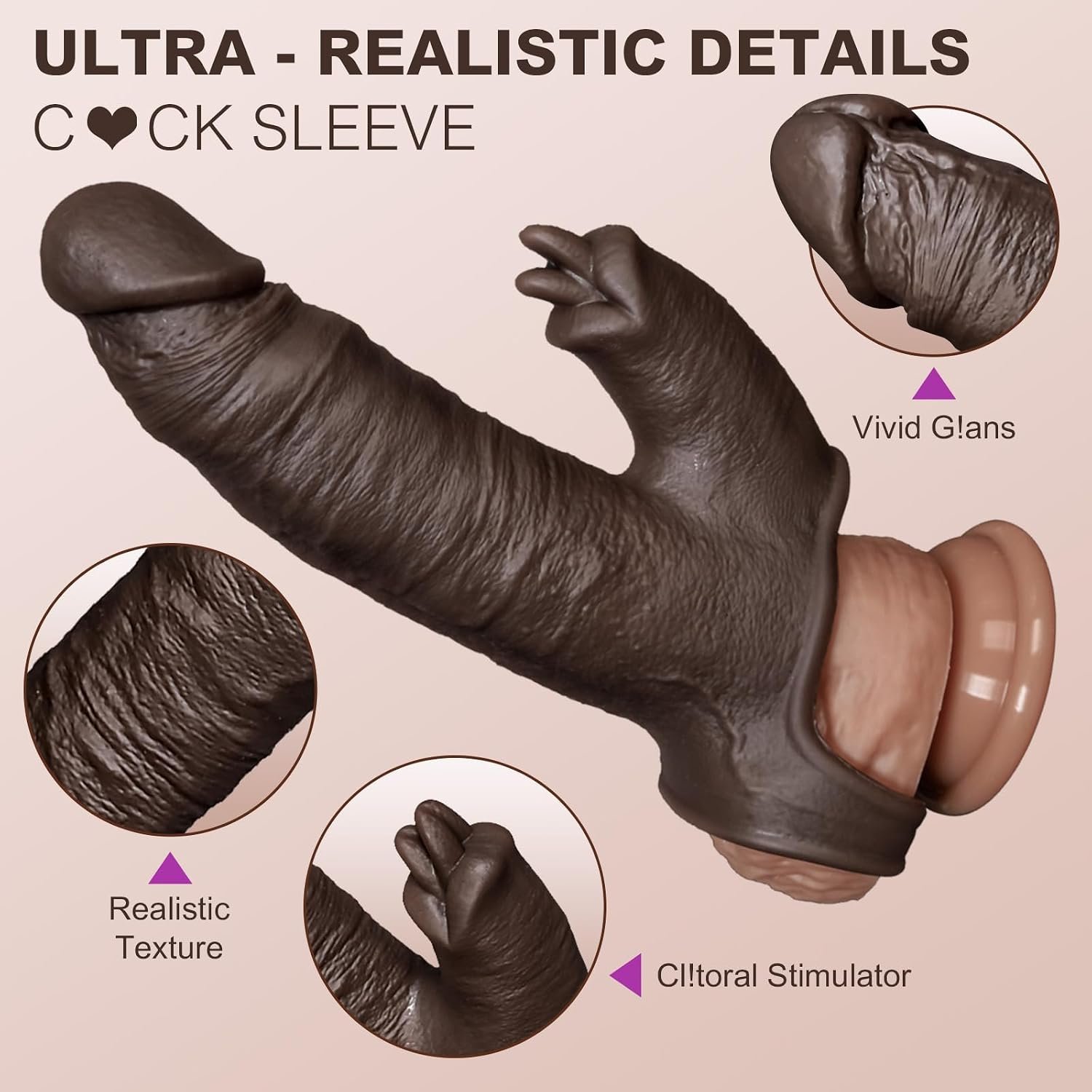 Penis Sleeve Cock Sleeve with Clit Licker
