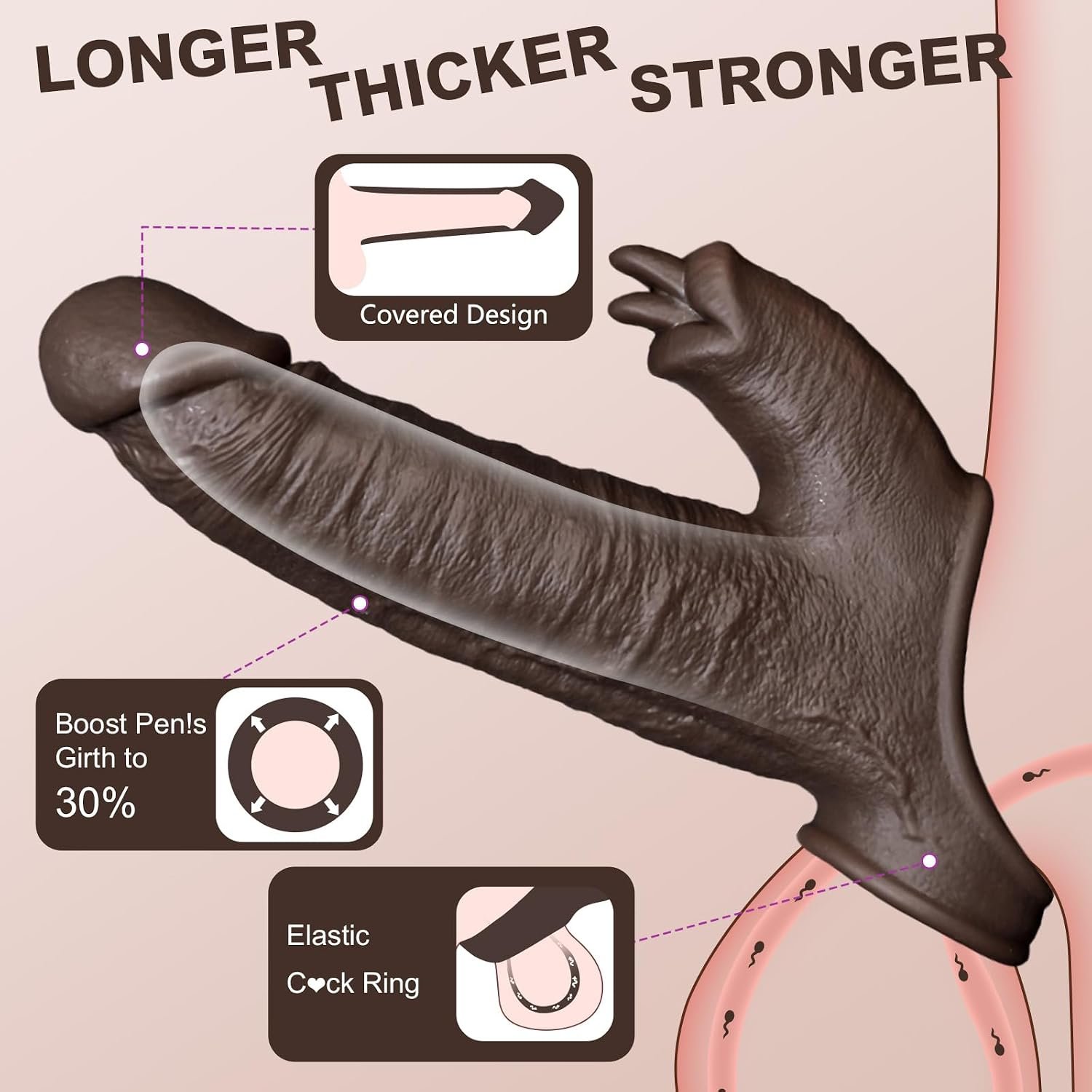 Penis Sleeve Cock Sleeve with Clit Licker