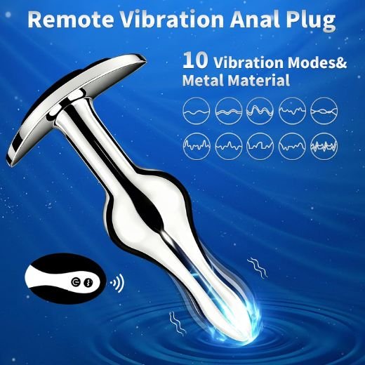 Small Metal Anal Vibrating Butt Plug