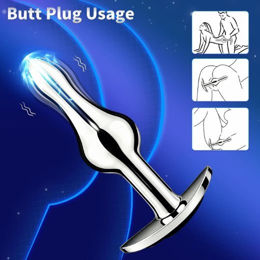 Small Metal Anal Vibrating Butt Plug