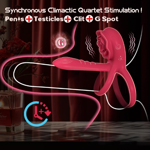 Penis Ring Vibrator Couples Adult Sex Toys