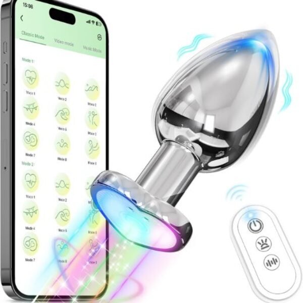 Anal Plug with Flashing Light Base