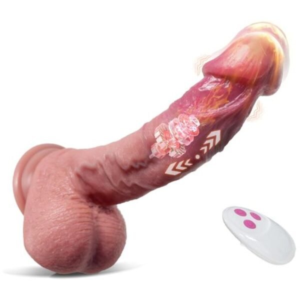 Realistic Thrusting & Heated Silicone Dildo