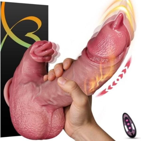 Realistic Thrusting Dildo with Tongue