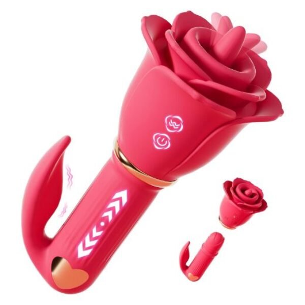 Rose Sex Toy Thrusting Dildo Vibrator