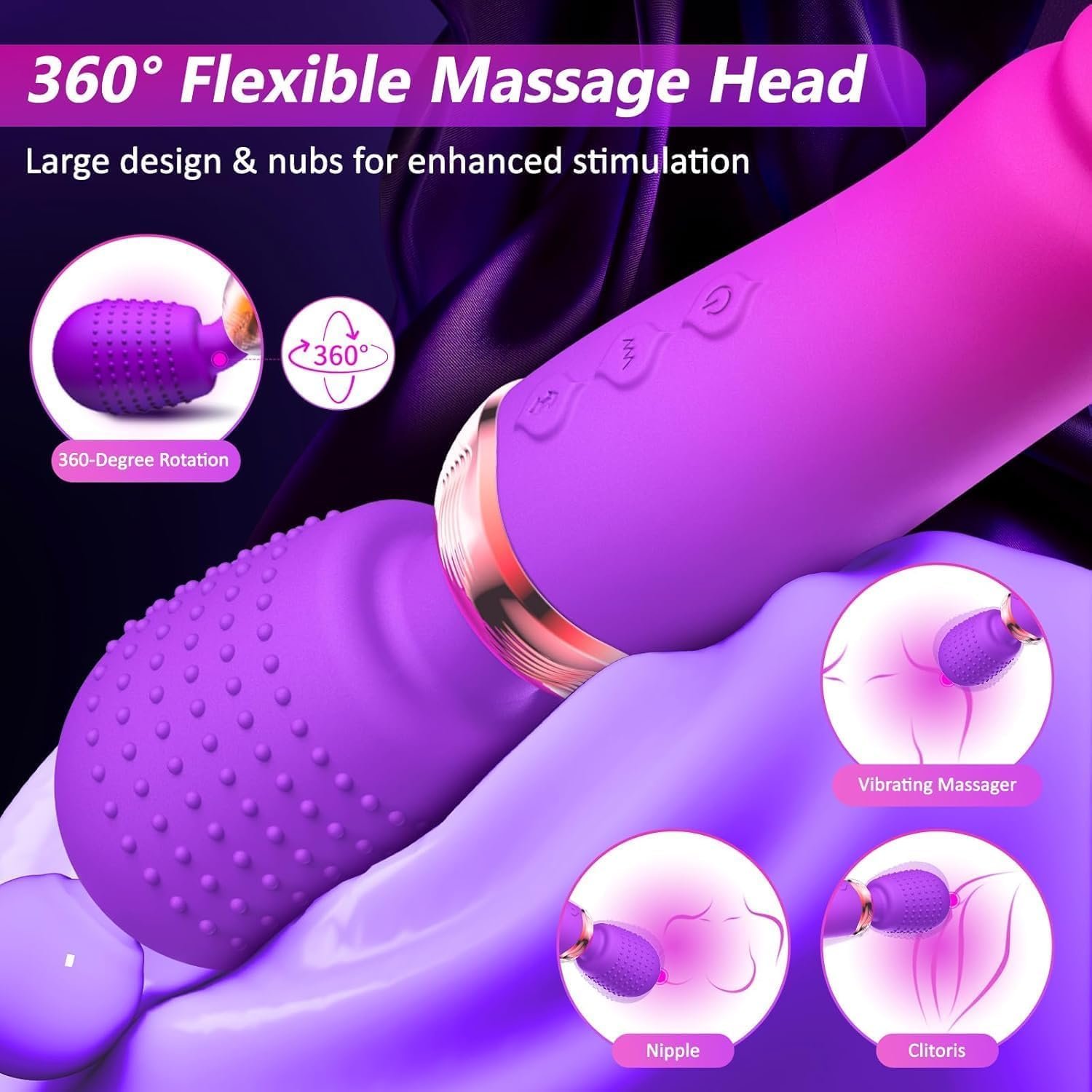 Thrusting Dildo G Spot Vibrator Wand