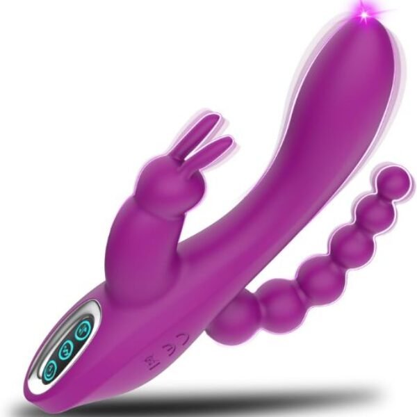 3 in 1 G-Spot Rabbit Anal Dildo Vibrator