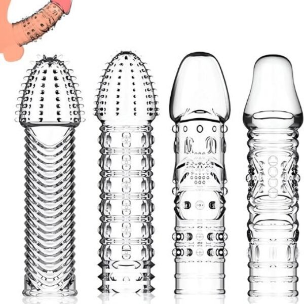 4 Pack Reusable Penis Sleeves Penis